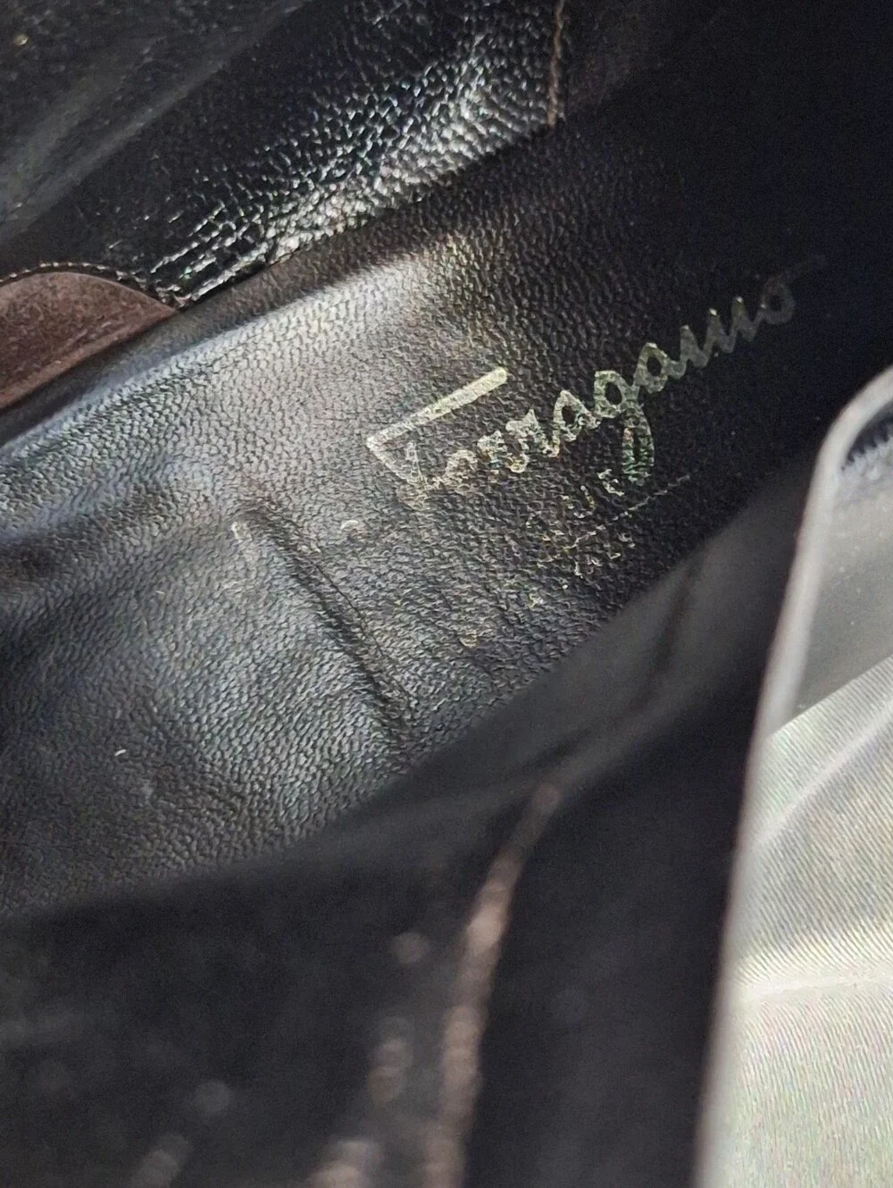 Salvatore Ferragamo Stacked Mid Heel Black Leather Booties Size 8.5 B
